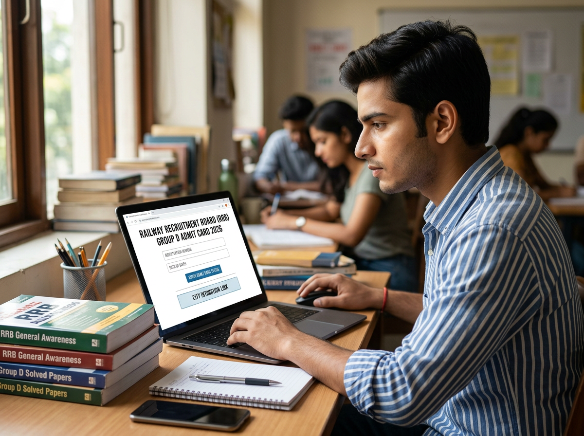 RRB Group D Admit Card 2026: Download Link, City Intimation &amp;amp; Exam Rules