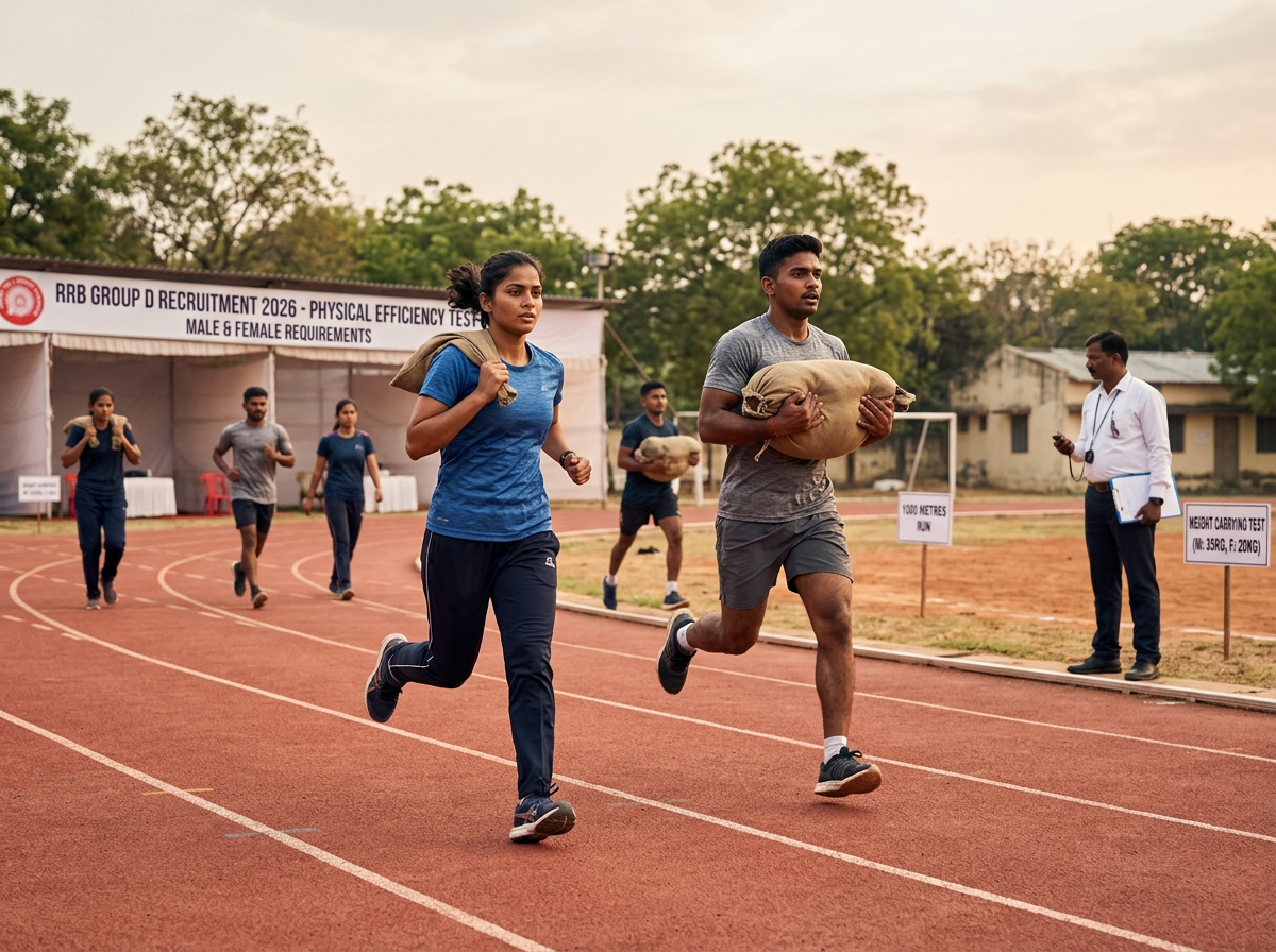RRB Group D 2026 Physical Efficiency Test: Male &amp;amp; Female Requirements