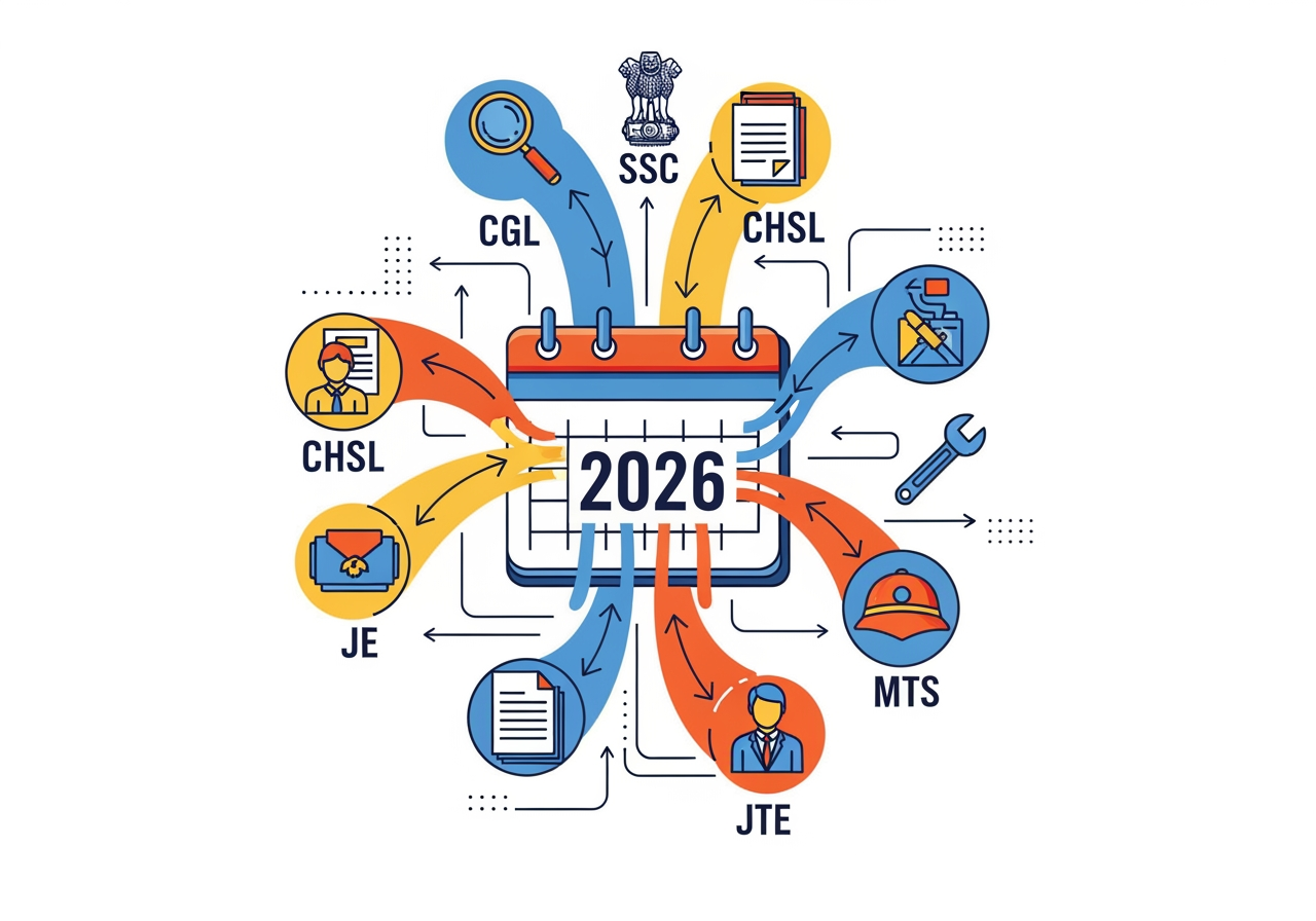 सरकारी नौकरी कैलेंडर 2026: SSC, बैंक, रेलवे, UPSC की पूरी लिस्ट और तैयारी रणनीति
