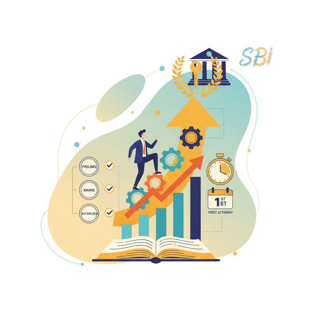 Here's an illustration for your blog post about cracking the SBI PO 2026 exam on the first attempt: