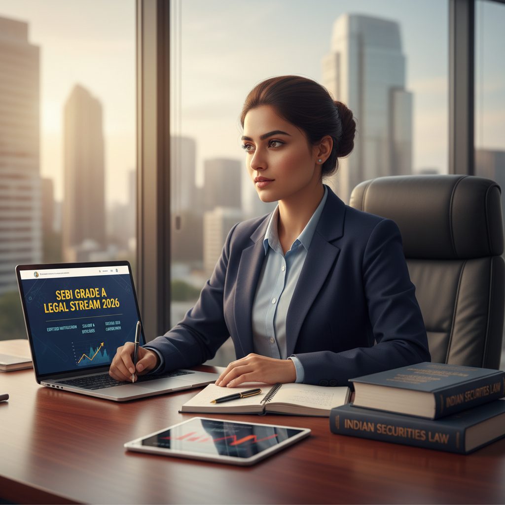 Here's an image that fits your description for the SEBI Grade A Legal Stream 2026 blog section: