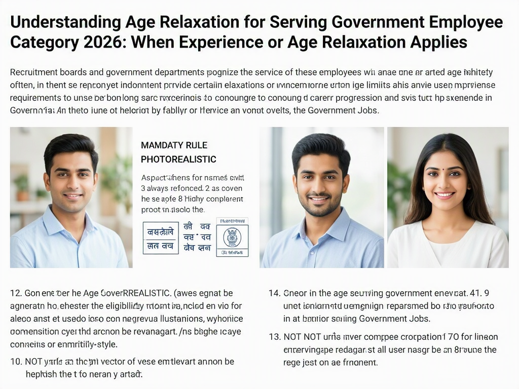 Serving Government Employee Category 2026: When Experience or Age Relaxation Applies