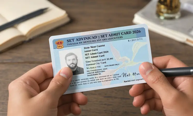 SET Admit Card 2026: Download Link, Exam City Slip, and Instructions