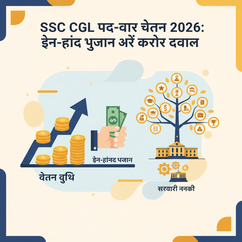 SSC CGL पद-वार वेतन 2026: इन-हैंड भुगतान और करियर विकास