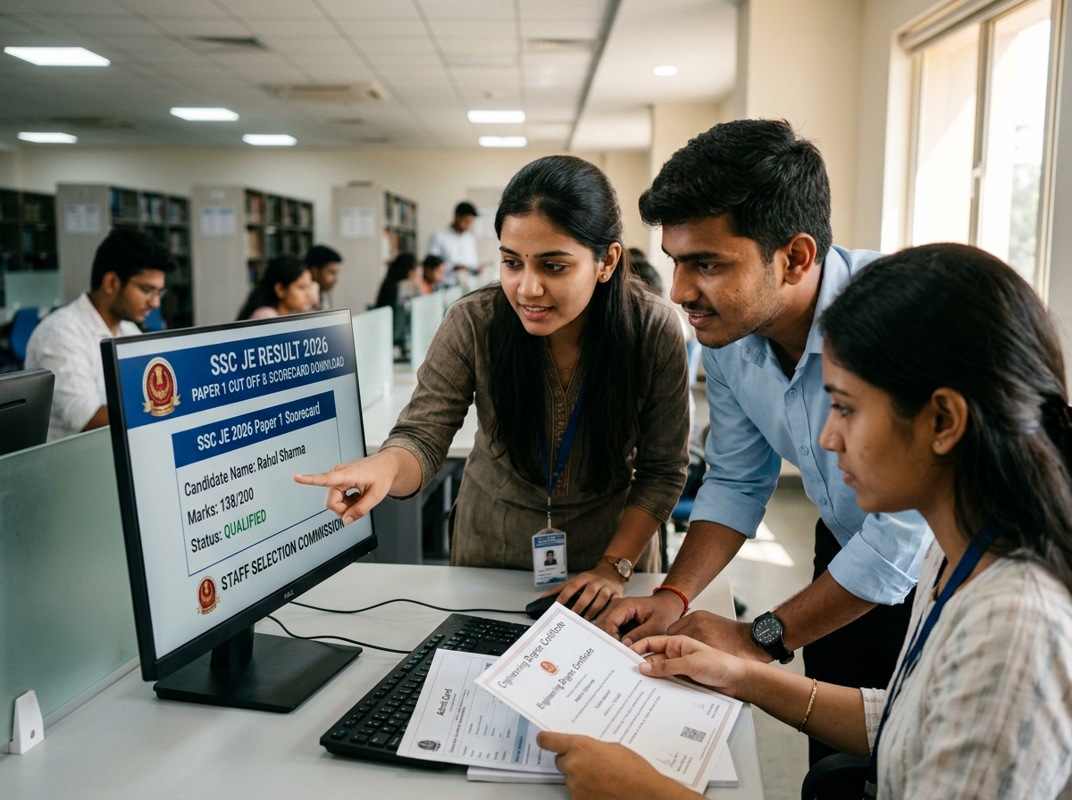 SSC JE Result 2026: Paper 1 Scorecard, Cut Off &amp;amp; Document Verification Guide