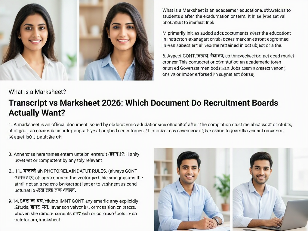 Transcript vs Marksheet 2026: Which Document Do Recruitment Boards Actually Want?