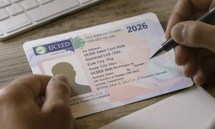 UCEED Admit Card 2026 Download Link & Exam City Slip