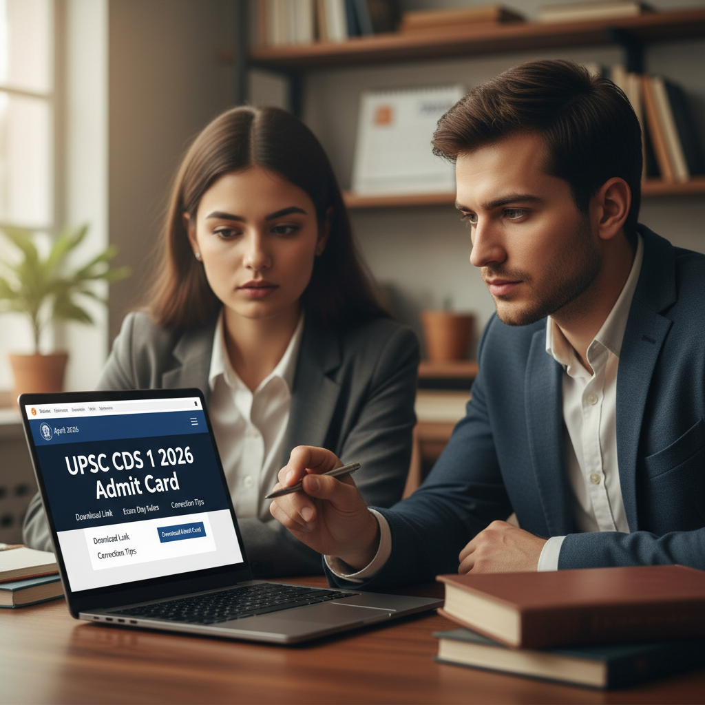 UPSC CDS 1 2026 Admit Card: Download Link, Exam Day Rules &amp;amp; Correction Tips