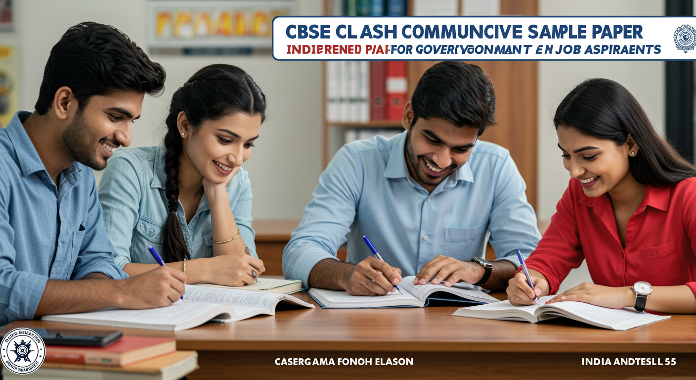 CBSE Class 10 English Communicative Sample Paper PDF cover. Ideal for government job aspirants.
