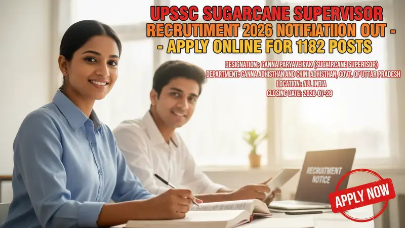 UPSSSC Sugarcane Supervisor Recruitment 2026