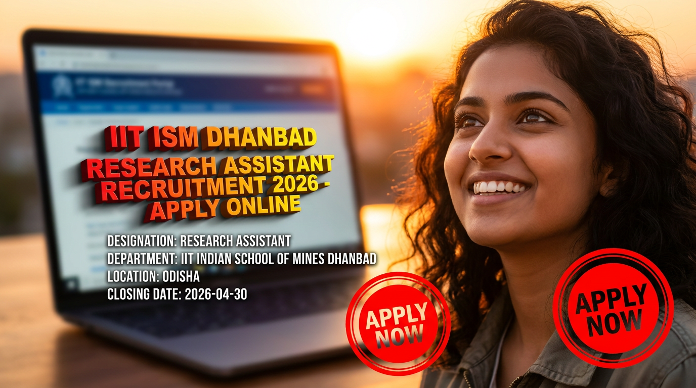 IIT Indian School of Mines Dhanbad Research Assistant recruitment
