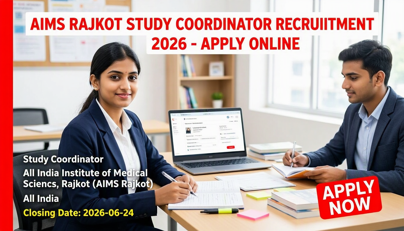 AIIMS Rajkot Study Coordinator Recruitment 2026 official notification