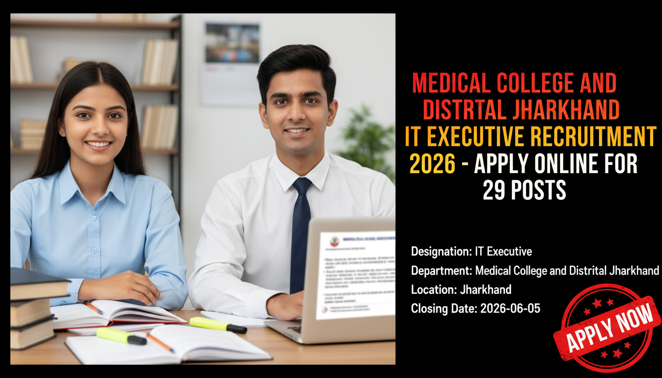 Medical College and District Hospital Jharkhand IT Executive recruitment