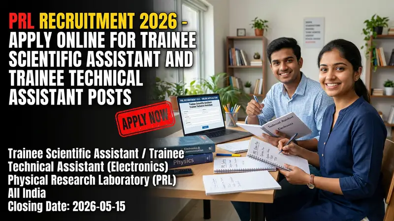 Physical Research Laboratory (PRL) Trainee Scientific and Technical Assistant recruitment