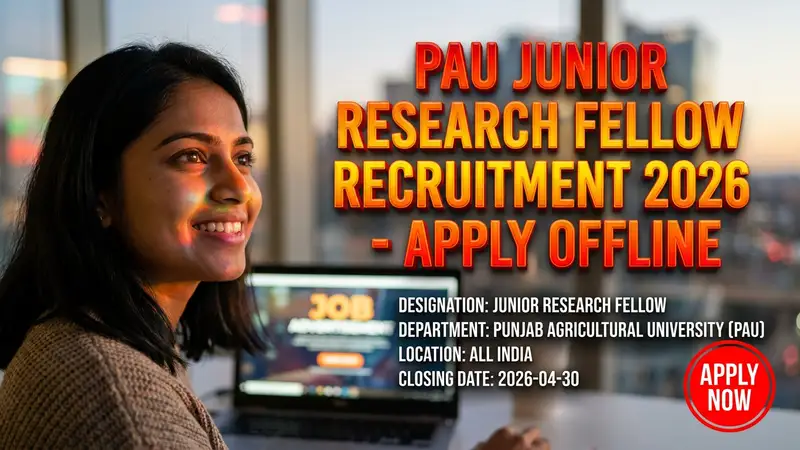 Punjab Agricultural University (PAU) Junior Research Fellow recruitment