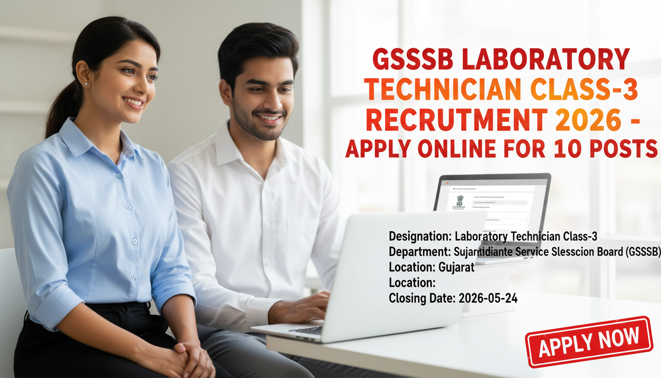 Gujarat Subordinate Service Selection Board (GSSSB) Laboratory Technician Class-3 recruitment