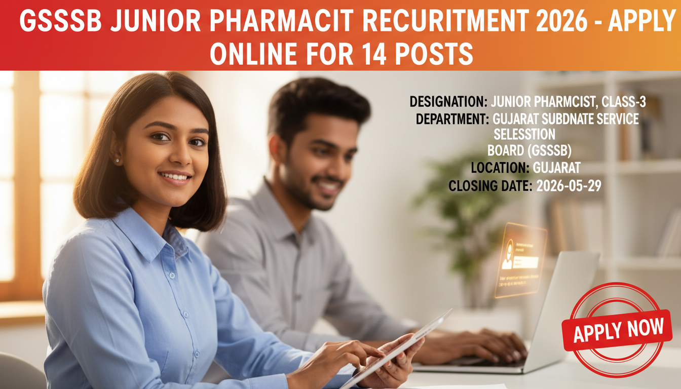 GSSSB Junior Pharmacist Recruitment 2026