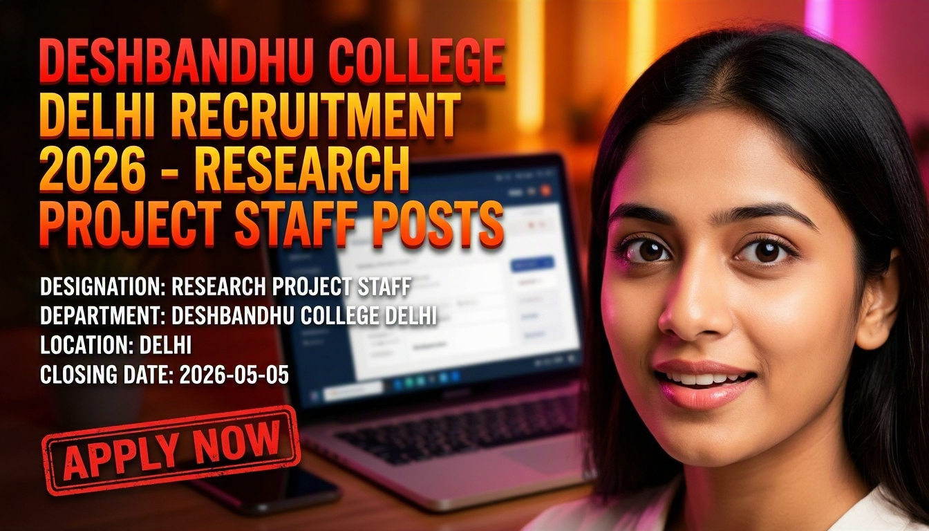 Deshbandhu College Delhi Research Project Staff Recruitment 2026