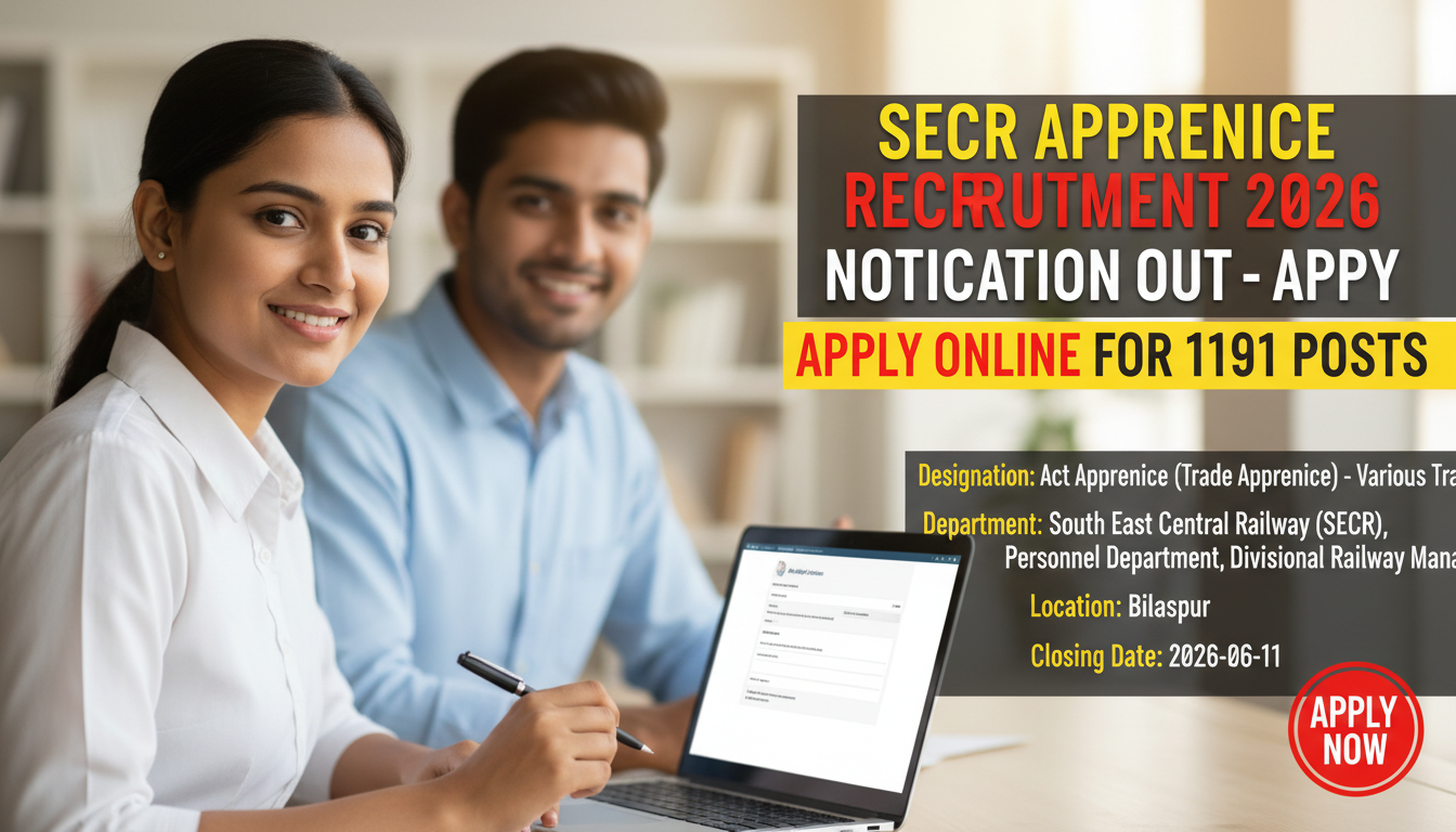 South East Central Railway SECR Apprentice Recruitment 2026