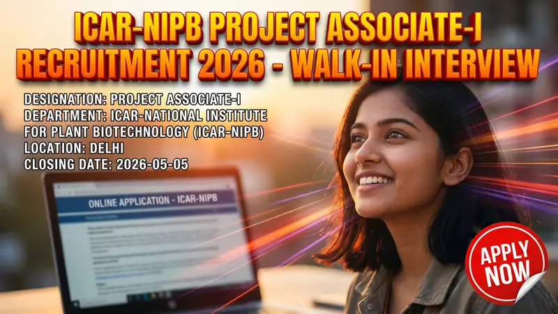 ICAR-NIPB Project Associate-I recruitment