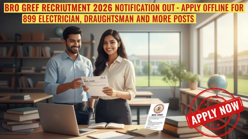 BRO GREF Recruitment 2026 notification for 899 Electrician and Draughtsman posts