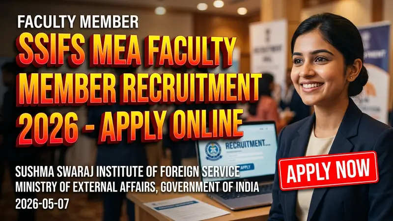 SSIFS MEA Faculty Member Recruitment 2026