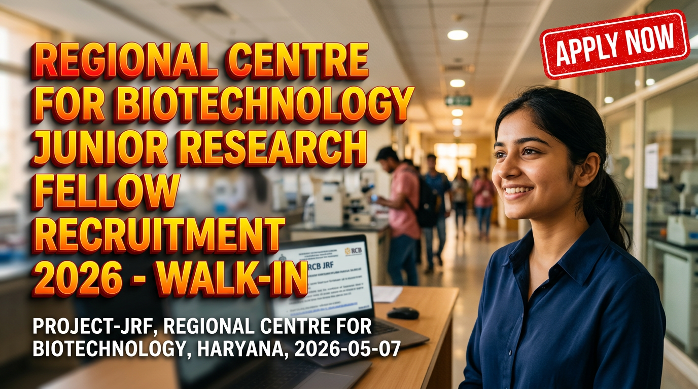 Regional Centre for Biotechnology Project-JRF recruitment