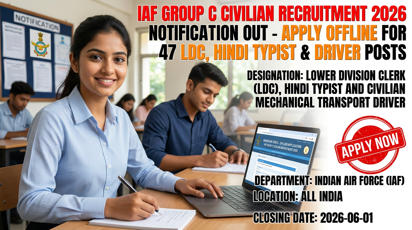 Indian Air Force (IAF) Group C Civilian Recruitment