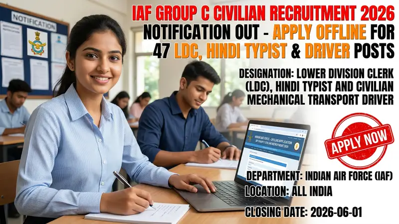 Indian Air Force (IAF) Group C Civilian Recruitment