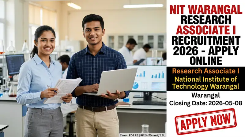 NIT Warangal Research Associate I recruitment notification 2026