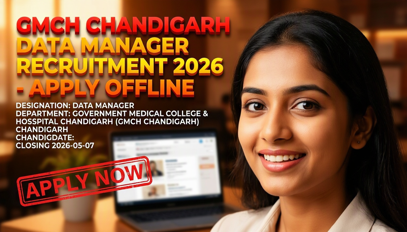 GMCH Chandigarh Data Manager Recruitment 2026