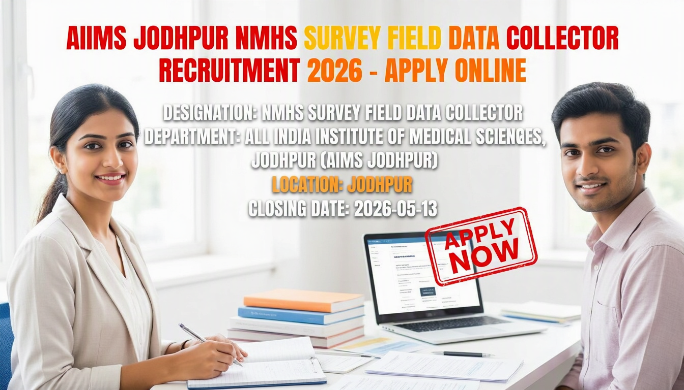 AIIMS Jodhpur NMHS Survey Field Data Collector Recruitment
