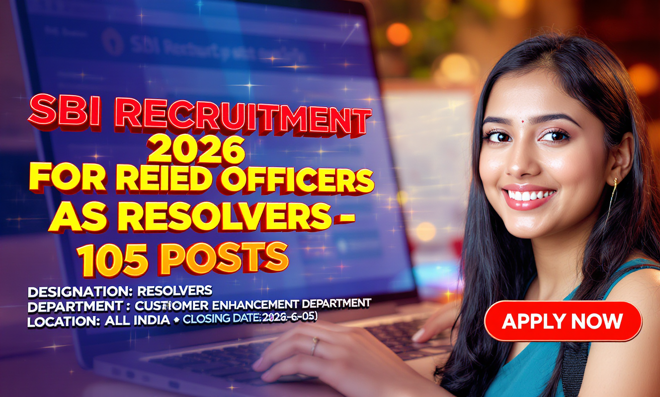 SBI Recruitment for Retired Officers as Resolvers