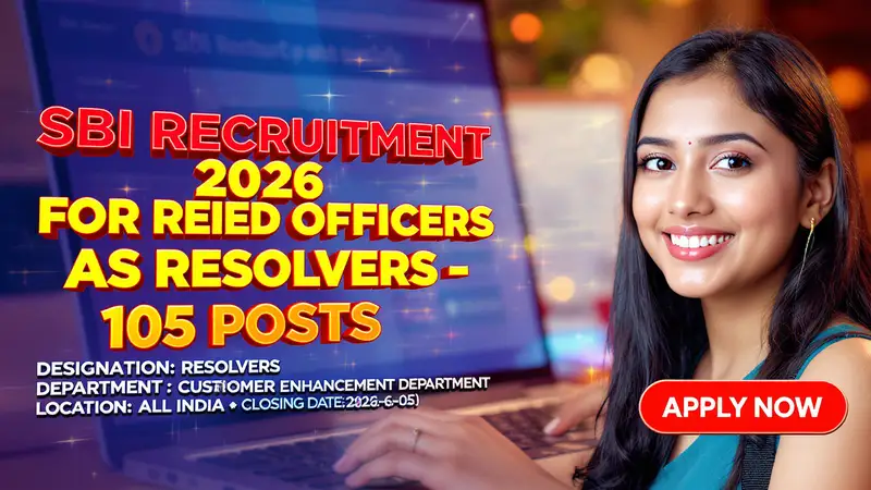 SBI Recruitment for Retired Officers as Resolvers