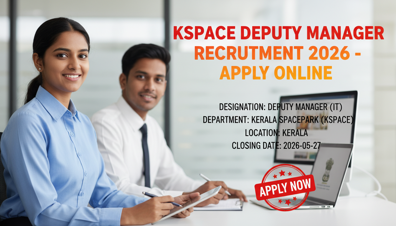 Kerala Spacepark (KSPACE) Deputy Manager (IT) recruitment