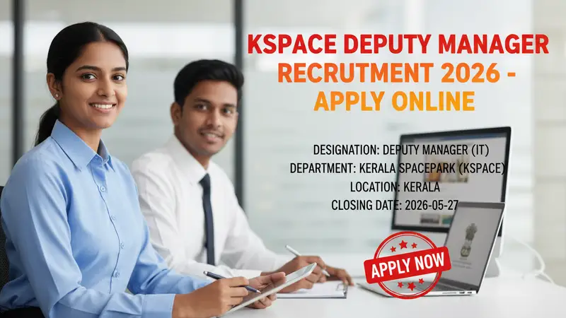 Kerala Spacepark (KSPACE) Deputy Manager (IT) recruitment