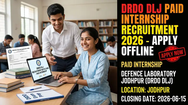 DRDO Defence Laboratory Jodhpur Paid Internship 2026 recruitment notification