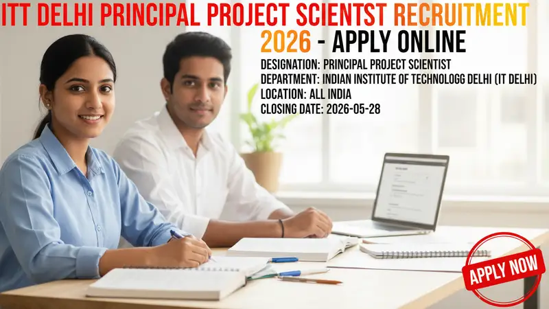 IIT Delhi Principal Project Scientist recruitment