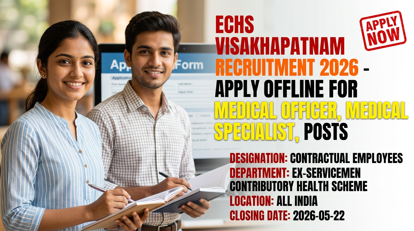 ECHS Visakhapatnam Recruitment 2026 for Medical Officer, Specialist