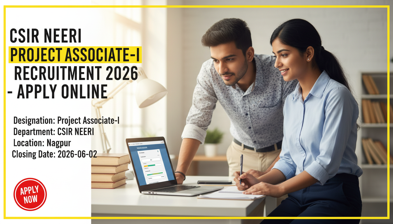 CSIR NEERI Project Associate-I Recruitment 2026 official notification