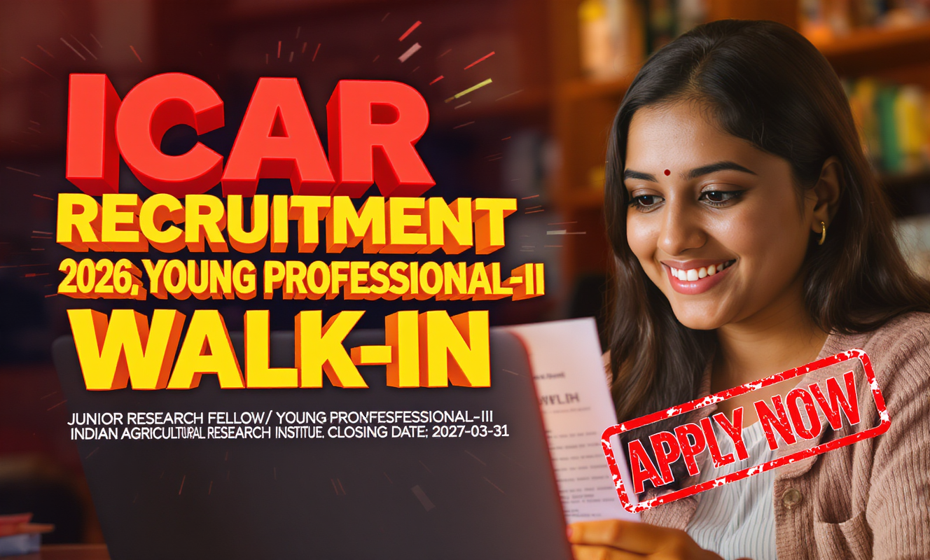 ICAR-Indian Agricultural Research Institute recruitment for Junior Research Fellow / Young…