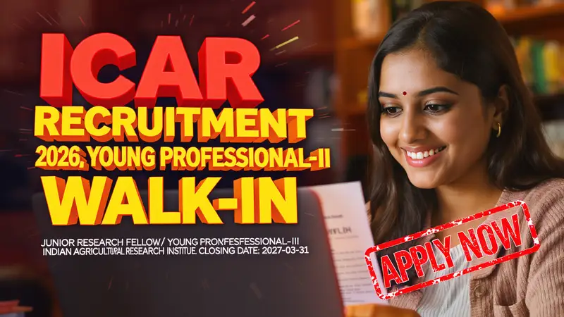 ICAR-Indian Agricultural Research Institute recruitment for Junior Research Fellow / Young…