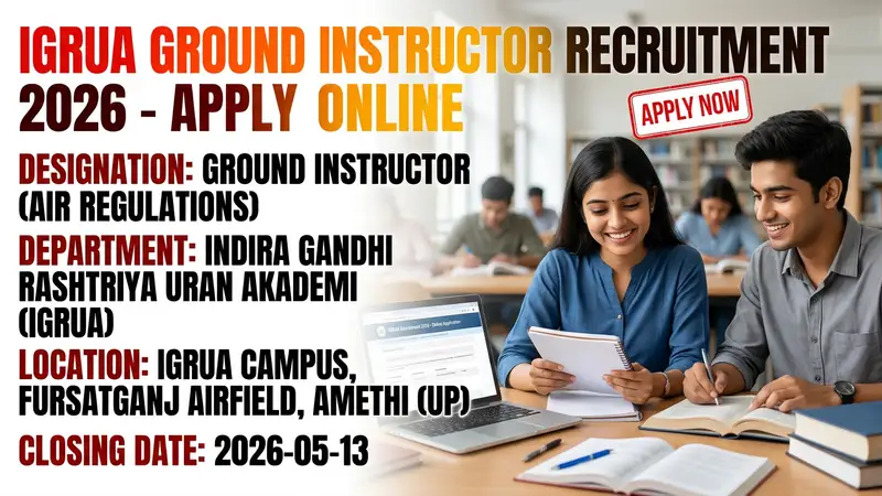 Indira Gandhi Rashtriya Uran Akademi (IGRUA) Ground Instructor recruitment