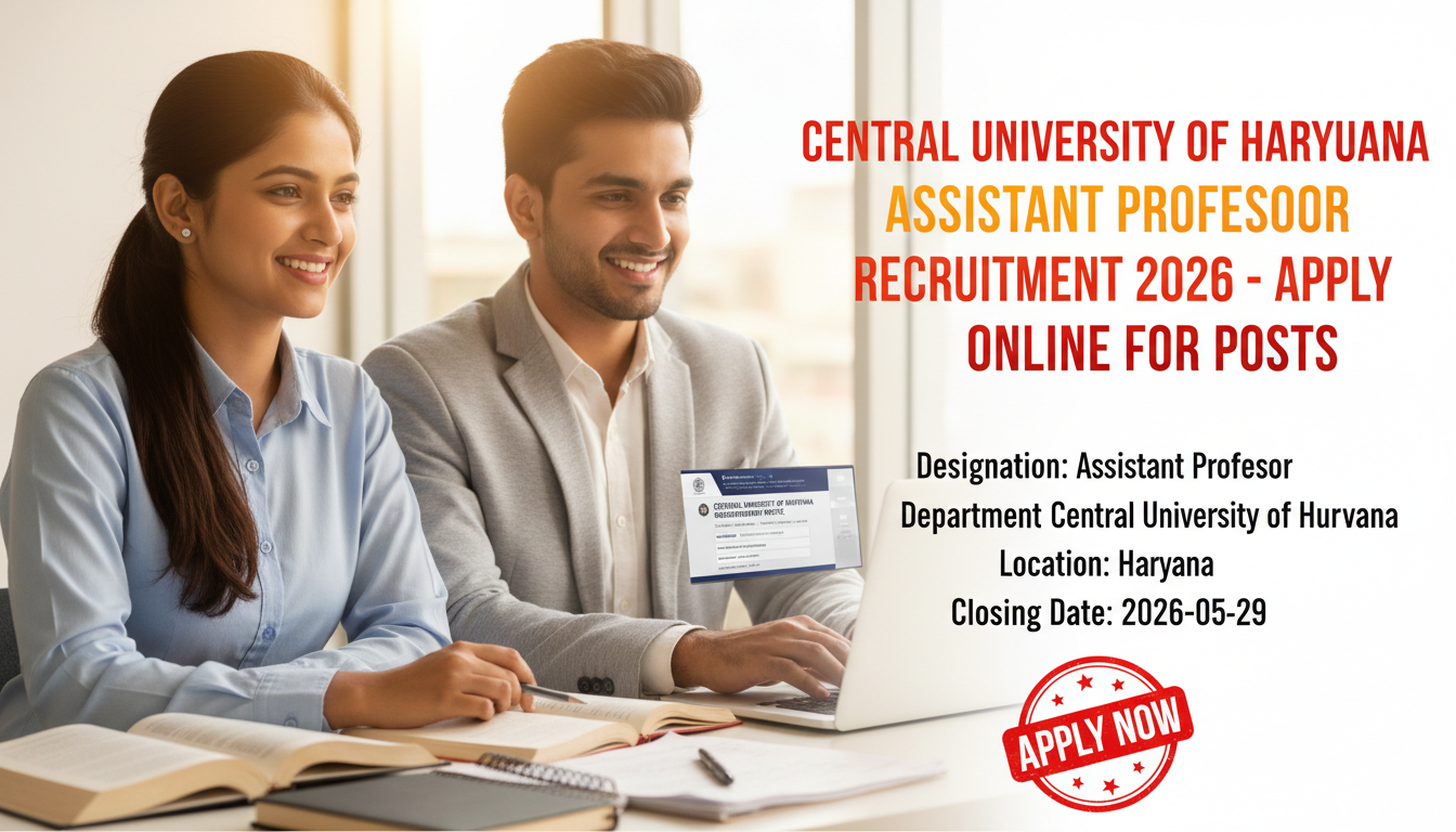 Central University of Haryana Assistant Professor Recruitment 2026
