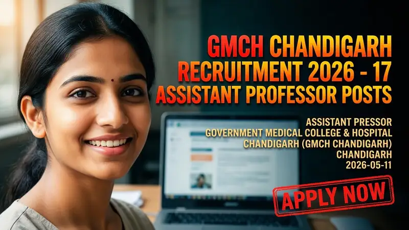 GMCH Chandigarh Assistant Professor recruitment