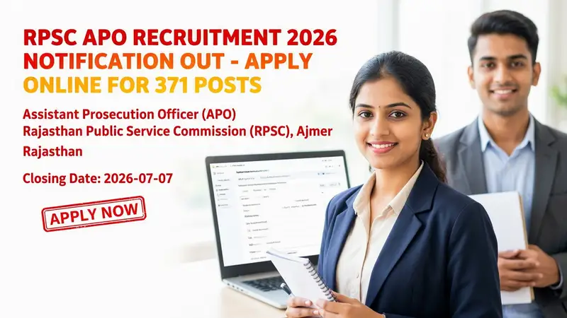RPSC Assistant Prosecution Officer Recruitment 2026 notification for 371 posts