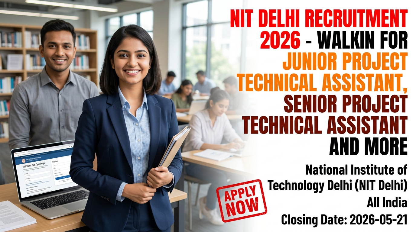 NIT Delhi Technical Assistant Recruitment 2026