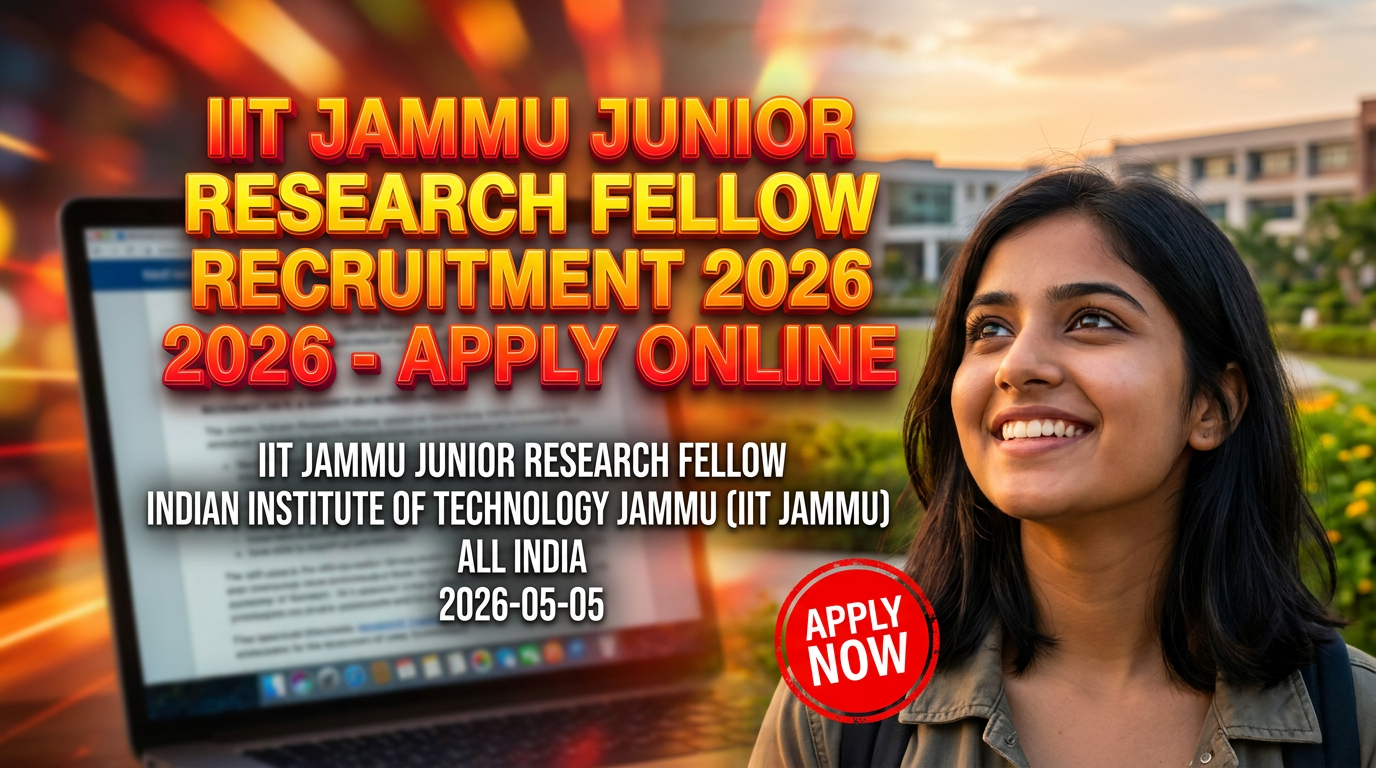 IIT Jammu Junior Research Fellow Recruitment 2026