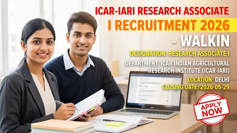 ICAR-IARI Research Associate I recruitment