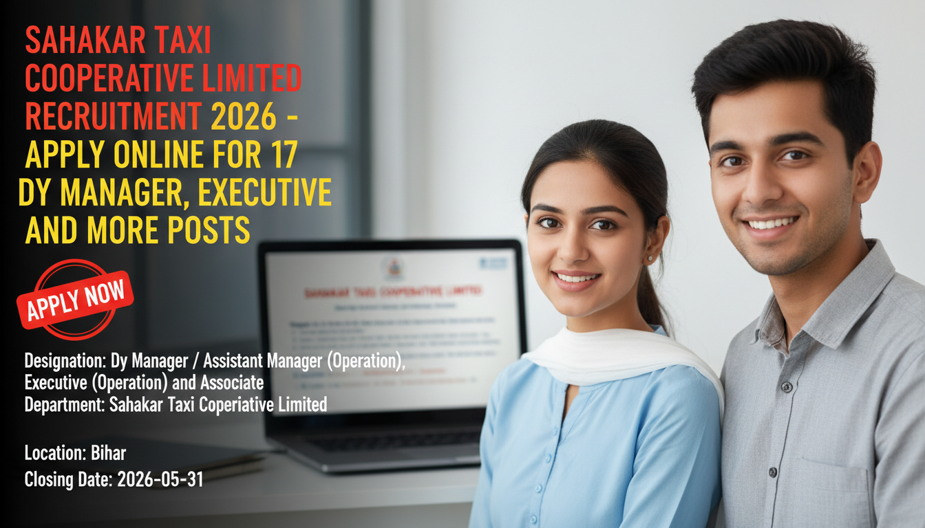 Sahakar Taxi Cooperative Limited Recruitment 2026